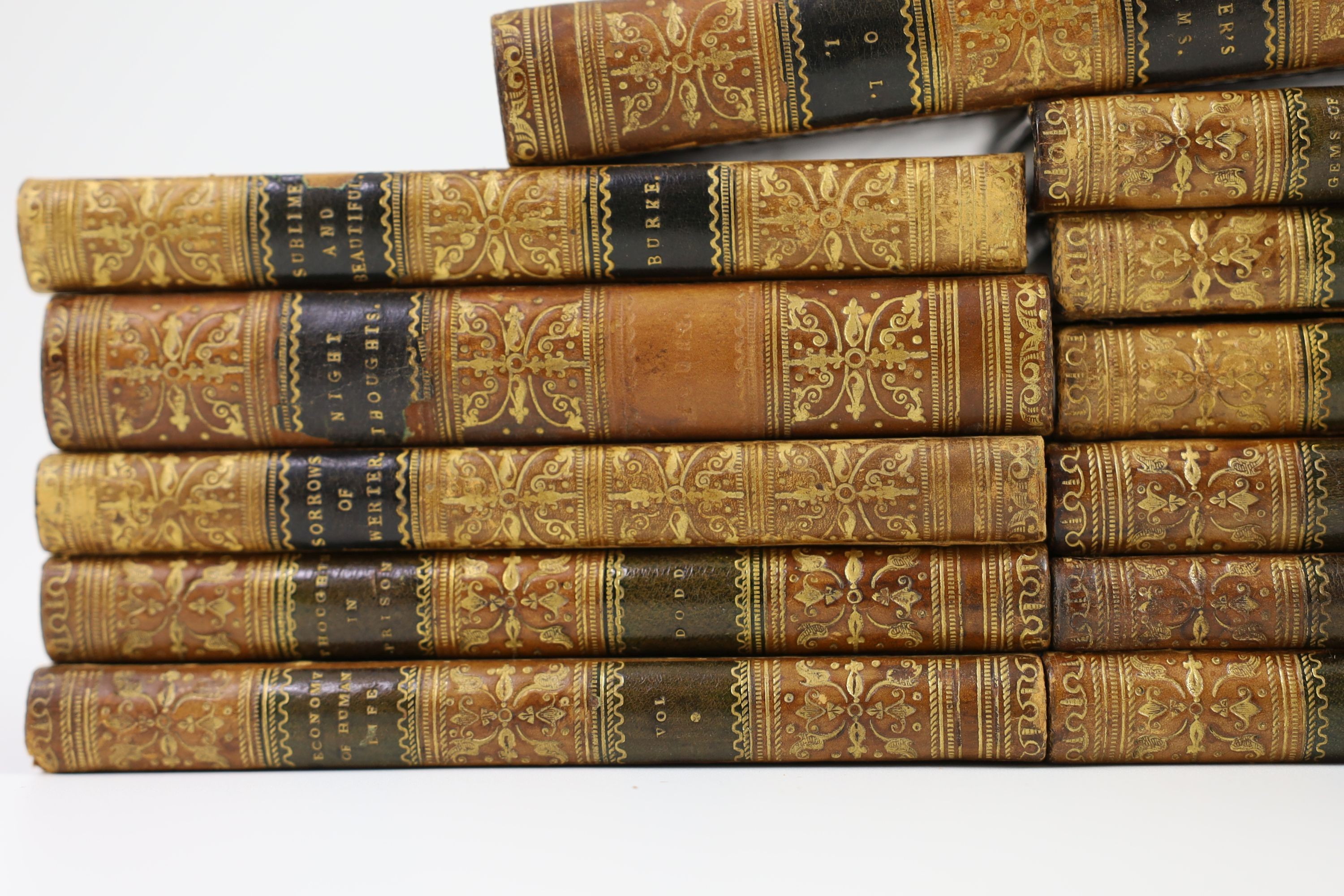 Chiswick Press - 19 Works - Classics, including Cowper, William - Poems, 2 vols, 1821; Butler, Samuel - Hudibras, 2 vols, 1818; Goldsmith, Oliver - The History of Rome, 1826; Falconer, William - The Shipwreck, nd; Milton